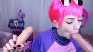 Fortnite jelmezes dög szopja a vibráló műfaszokat mohón