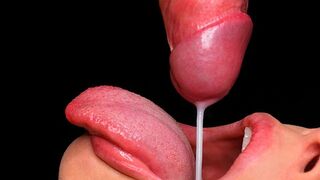 Közelről: a legforróbb szopás életedben, szájba élvezés, nedves faszszopás ASMR