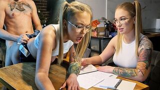Tini Natalie Wayne többet ad tanárának, mint ötven dollárt a forró pinájával