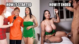 Nicki Power otthagyja a Popeyes-t és hatalmas kebleivel castingon szopik mélyen